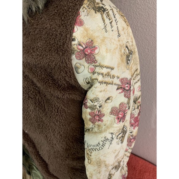 ARMY SHELTER MAD YOUR FAME DOWN Jacket  Faux Fur Parka Coat SMALL sz GREEN - Picture 11 of 12